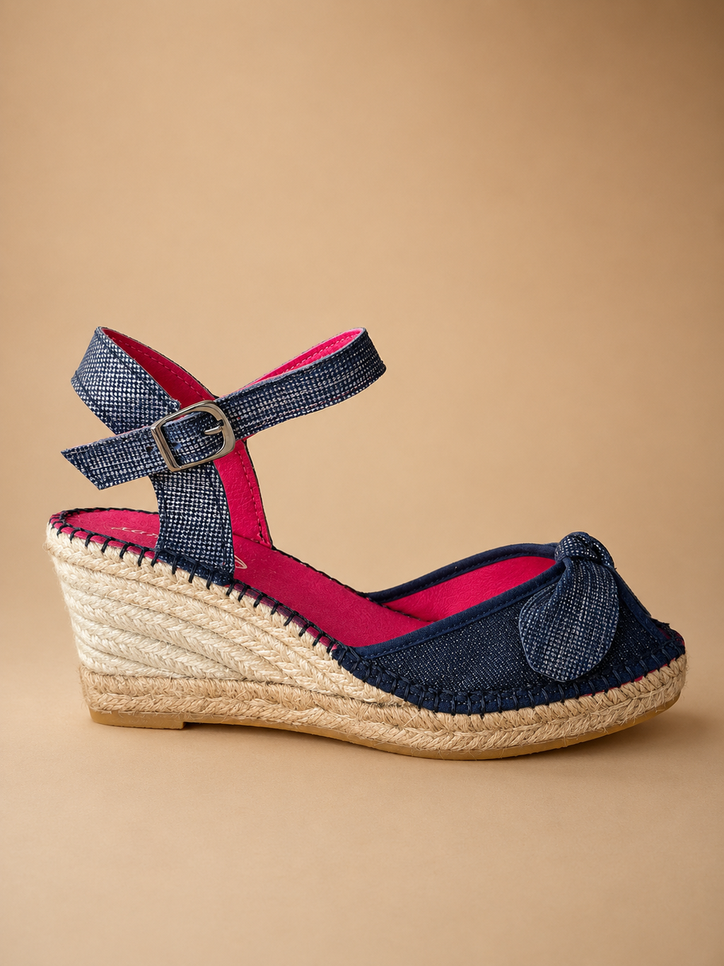 Espadrille azul vaquero con Lazo — Descuento Sorpresa Exclusivo