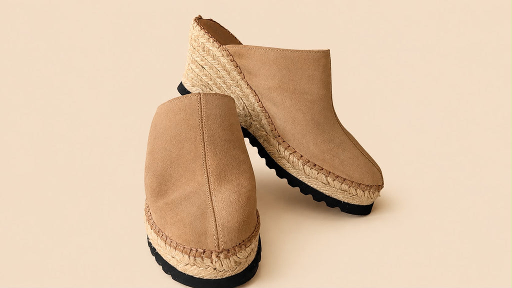 Mules de Cuña de Esparto con Pala Cerrada | 3 Colores