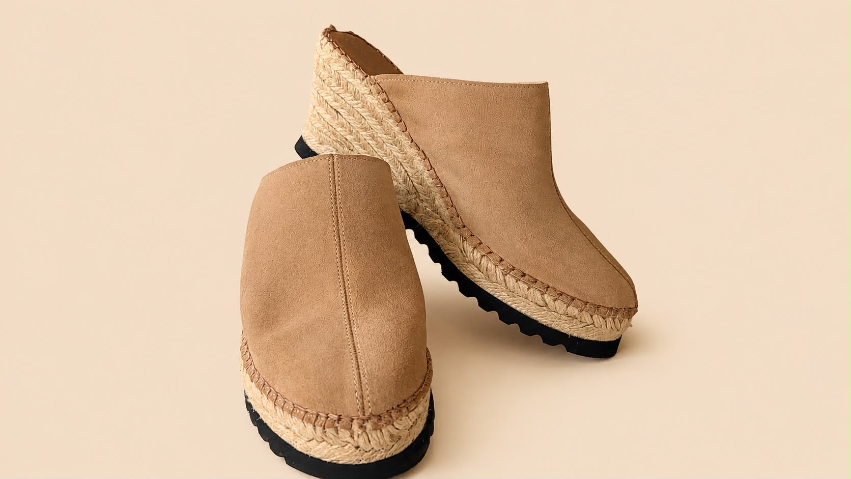 Mules de Cuña de Esparto con Pala Cerrada | 3 Colores