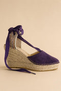 Espadrille Valenciana de Cuña Alta en Ante con Cinta al Tobillo | 8 Colores