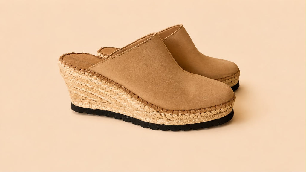 Mules de Cuña de Esparto con Pala Cerrada | 3 Colores