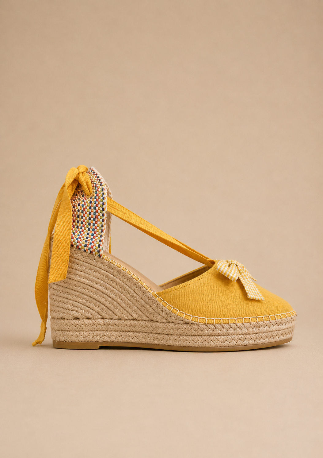 Espadrilles de Cuña Artesanales con Lazo al Tobillo