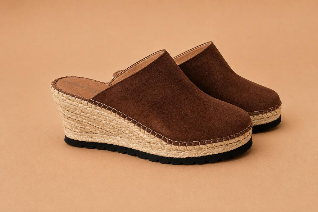 Mules de Cuña de Esparto con Pala Cerrada | 3 Colores