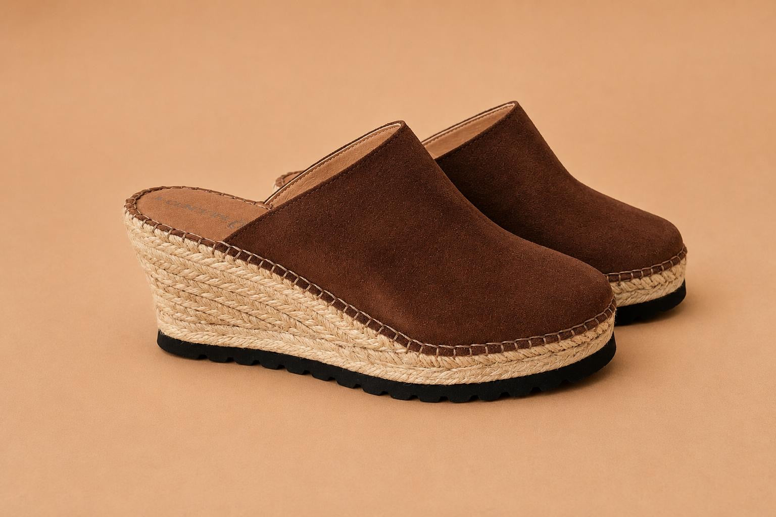 Mules de Cuña de Esparto con Pala Cerrada | 3 Colores