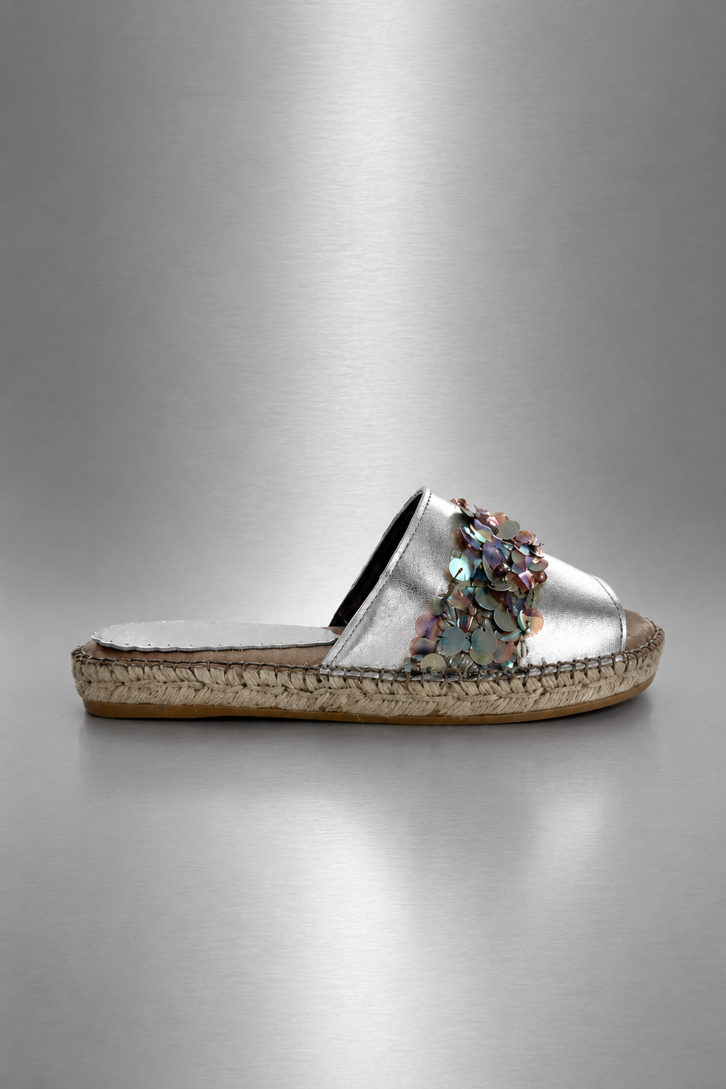 Sandalias de Esparto con Lentejuelas Metálicas | Artesanal