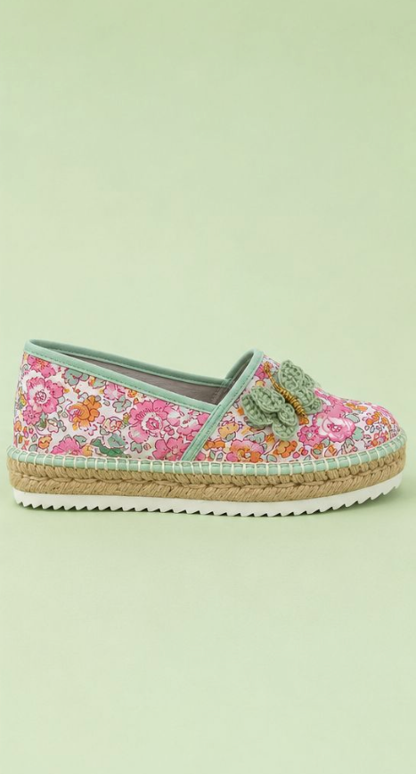 Espadrille Liberty con Mariposa de Ganchillo — Edición Limitada
