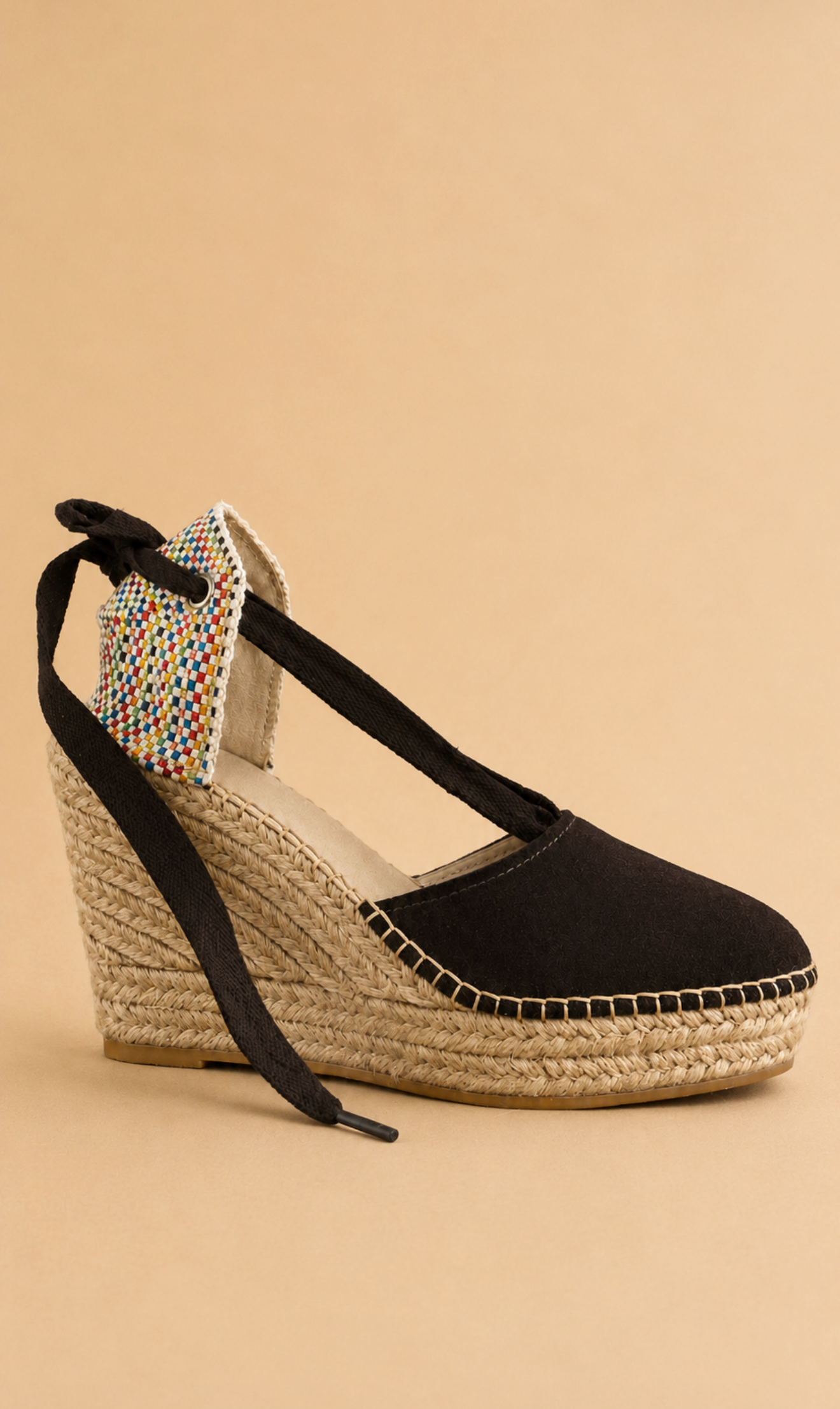 Espadrille Valenciana de Cuña Alta en Ante con Cinta al Tobillo | 8 Colores