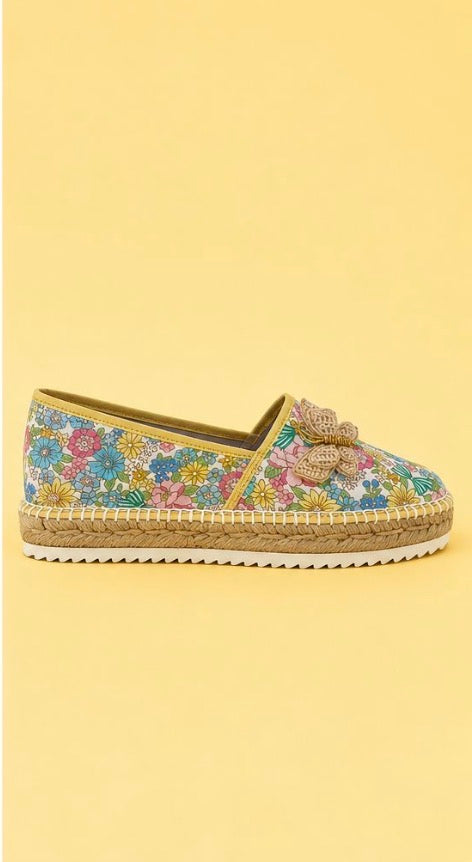 Espadrille Liberty con Mariposa de Ganchillo — Edición Limitada