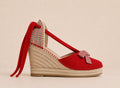 Espadrilles de Cuña Artesanales con Lazo al Tobillo
