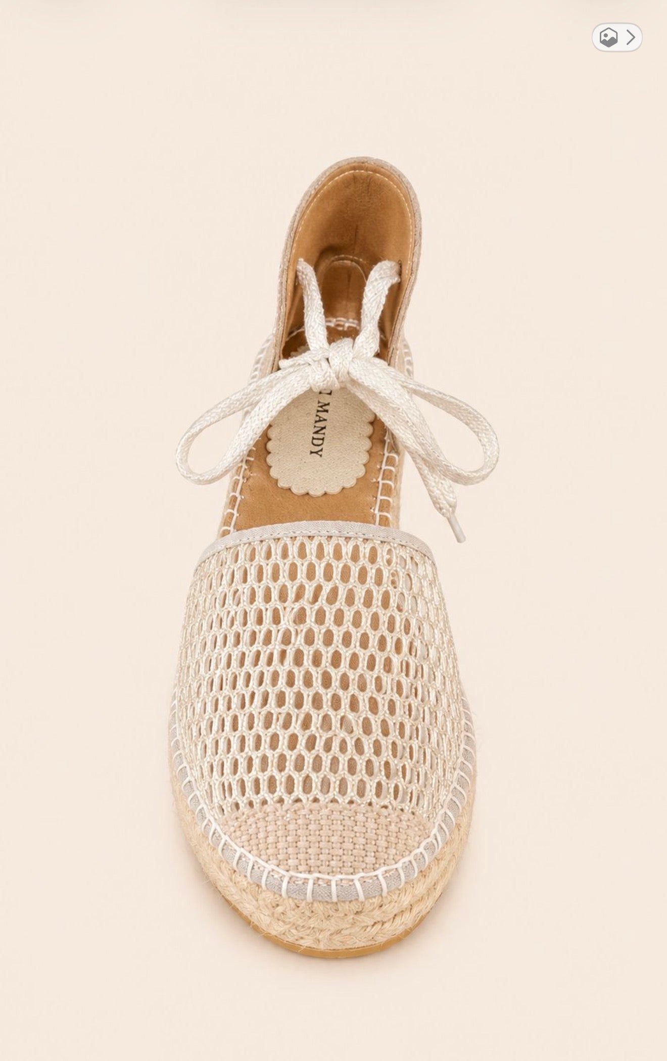 Espadrille de Malla Dorada y Aluminio con Atado al Tobillo