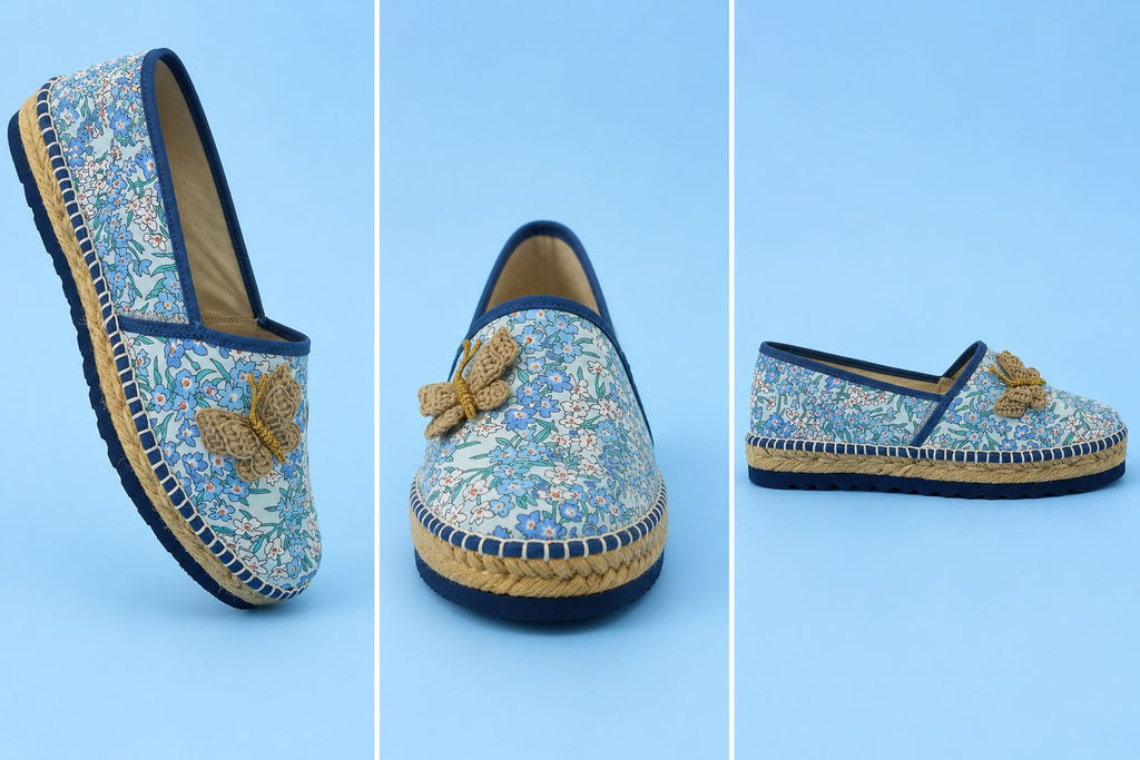Espadrille Liberty con Mariposa de Ganchillo — Edición Limitada
