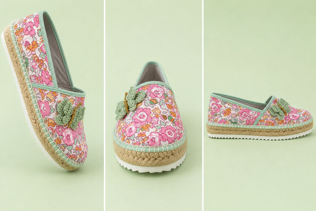Espadrille Liberty con Mariposa de Ganchillo — Edición Limitada