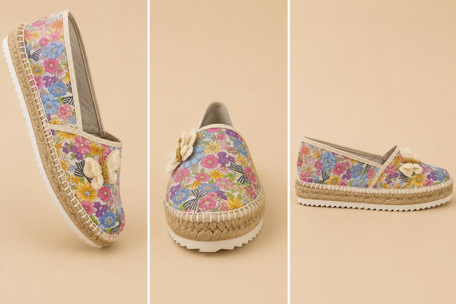 Espadrille Liberty con Mariposa de Ganchillo — Edición Limitada