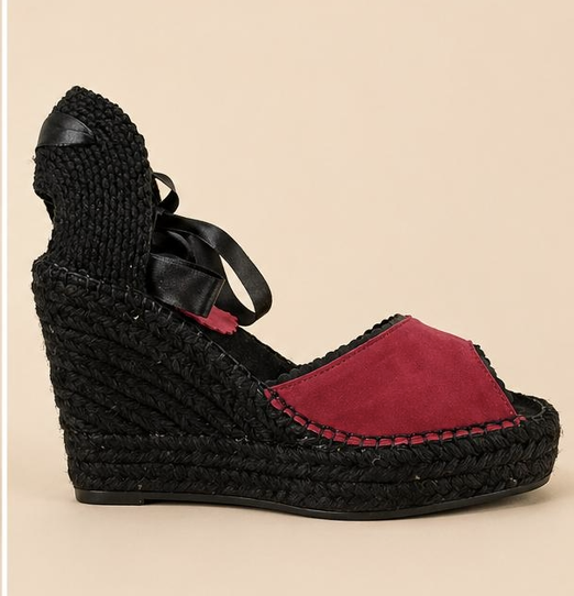 Espadrilles de Cuña 8 cm Fingers in the air con Lazo de Raso | 6 Colores
