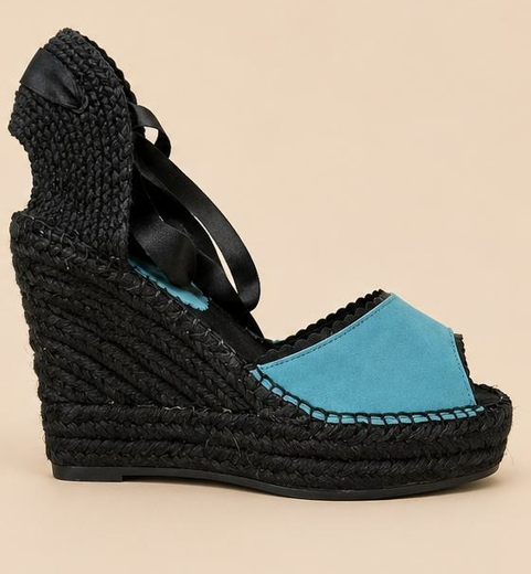 Espadrilles de Cuña 8 cm Fingers in the air con Lazo de Raso | 6 Colores