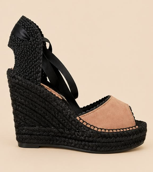 Espadrilles de Cuña 8 cm Fingers in the air con Lazo de Raso | 6 Colores