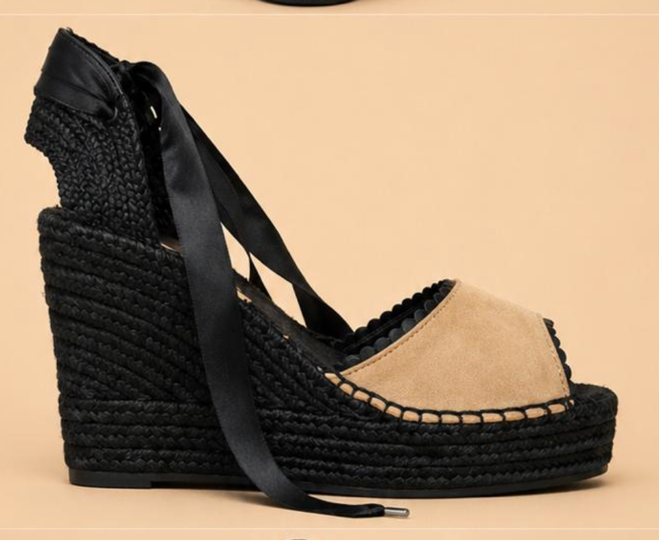 Espadrilles de Cuña 8 cm Fingers in the air con Lazo de Raso | 6 Colores