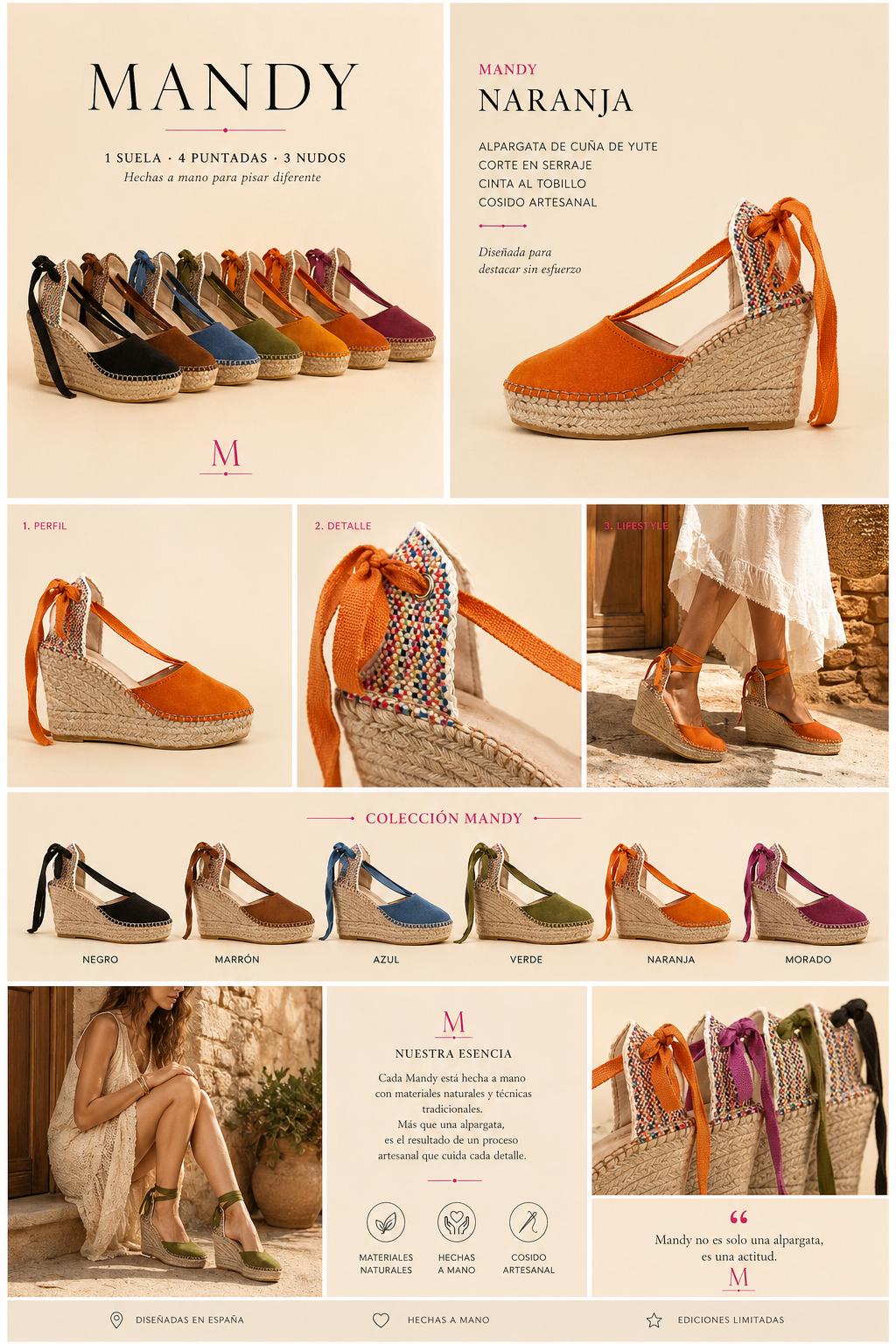 Espadrille Valenciana de Cuña Alta en Ante con Cinta al Tobillo | 8 Colores