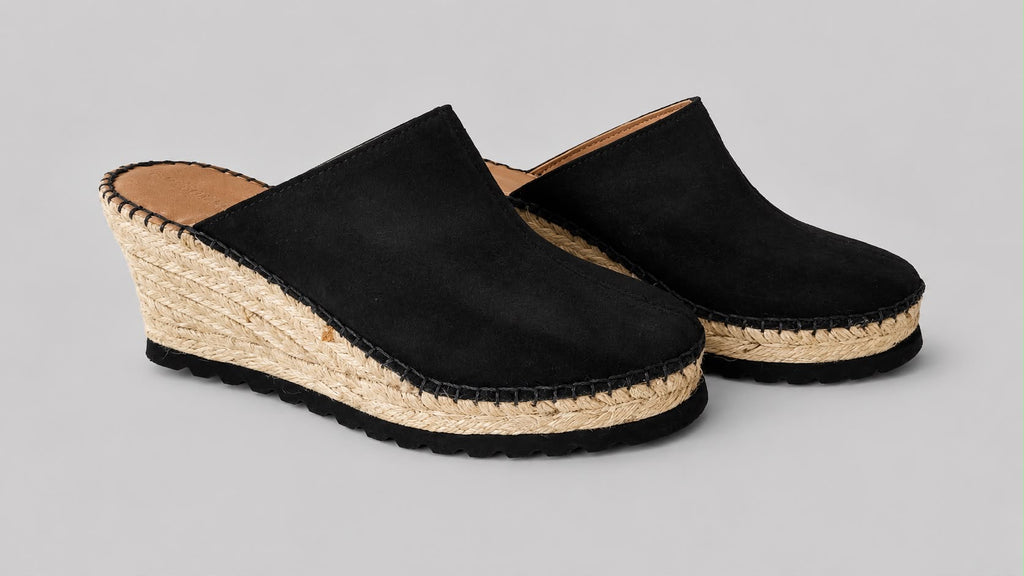 Mules de Cuña de Esparto con Pala Cerrada | 3 Colores