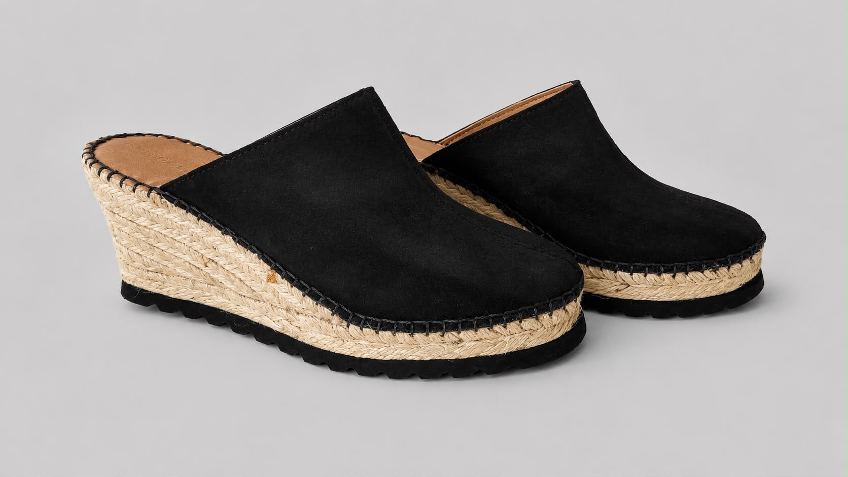 Mules de Cuña de Esparto con Pala Cerrada | 3 Colores