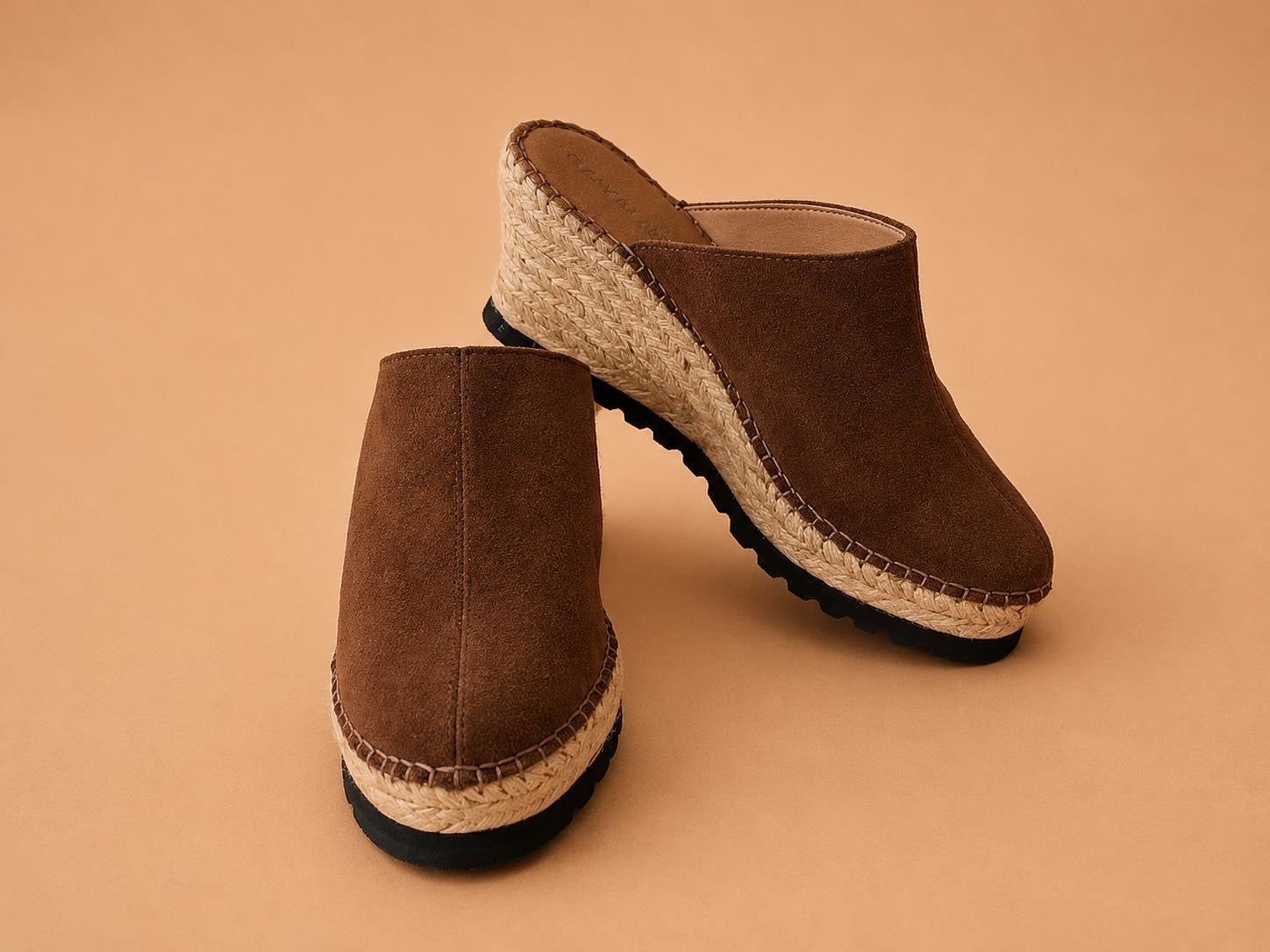Mules de Cuña de Esparto con Pala Cerrada | 3 Colores