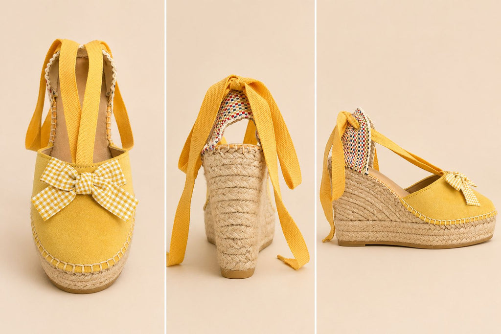 Espadrilles de Cuña Artesanales con Lazo al Tobillo