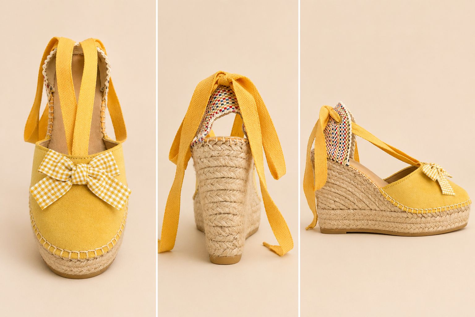 Espadrilles de Cuña Artesanales con Lazo al Tobillo